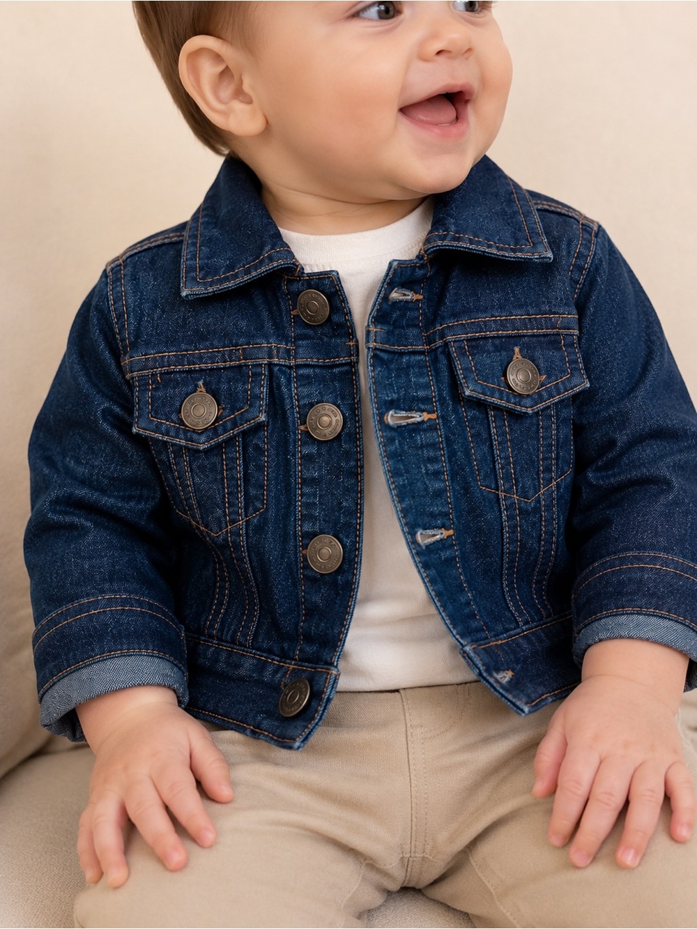 NWT Ben Sherman Baby Denim Jacket 6-9 Months Dark Wash Jean Jacket